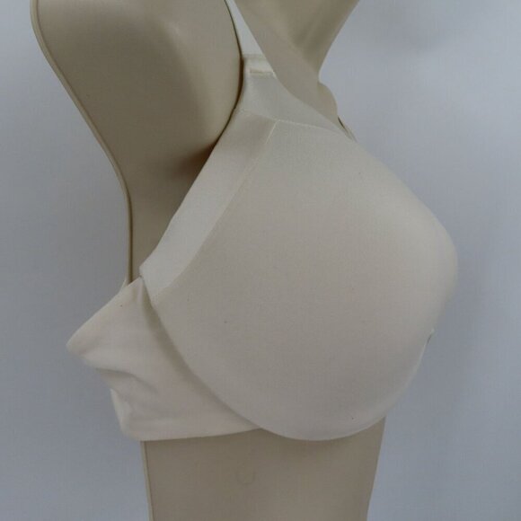 Maidenform 42B 09436 Everyday Full Coverage Cushioned Underwire Bra Ivory White - Picture 2 of 15